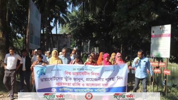 কাউনিয়ায় বিশ্ব ডায়াবেটিস দিবস পালিত