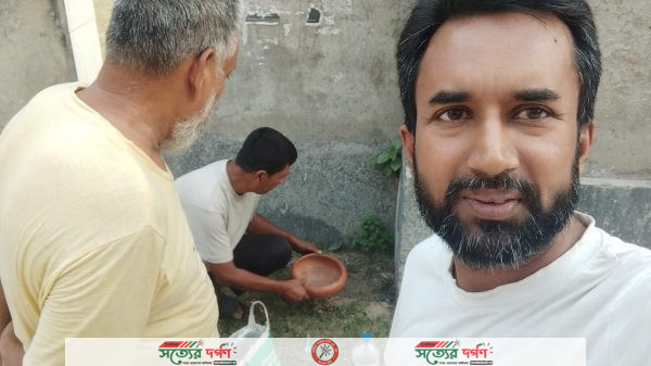 ভেড়ামারা উপজেলা চত্বরে পশু পাখির পানির জন্য পানপাত্র স্থাপন