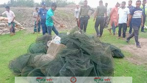 মধ্যনগরে চায়না দুয়ারী জাল জব্দসহ ১ জেলেকে কারাদণ্ড
