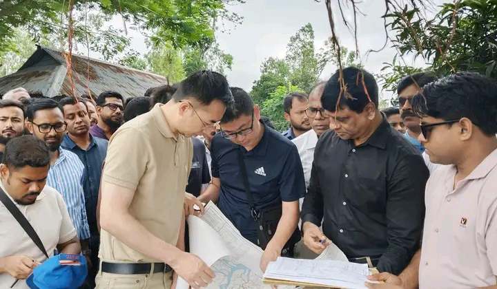 কুড়িগ্রামে প্রস্তাবিত বাংটুর ঘাট সেতুর সম্ভাব্যতা যাচাইয়ে চীনা প্রতিনিধি দল