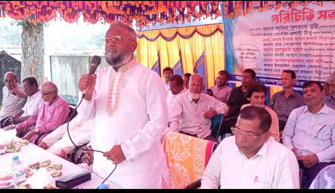 ঝিকরগাছার গঙ্গানন্দপুর মাধ্যমিক বিদ্যালয় এডহক কমিটির পরিচিতি সভা অনুষ্ঠিত